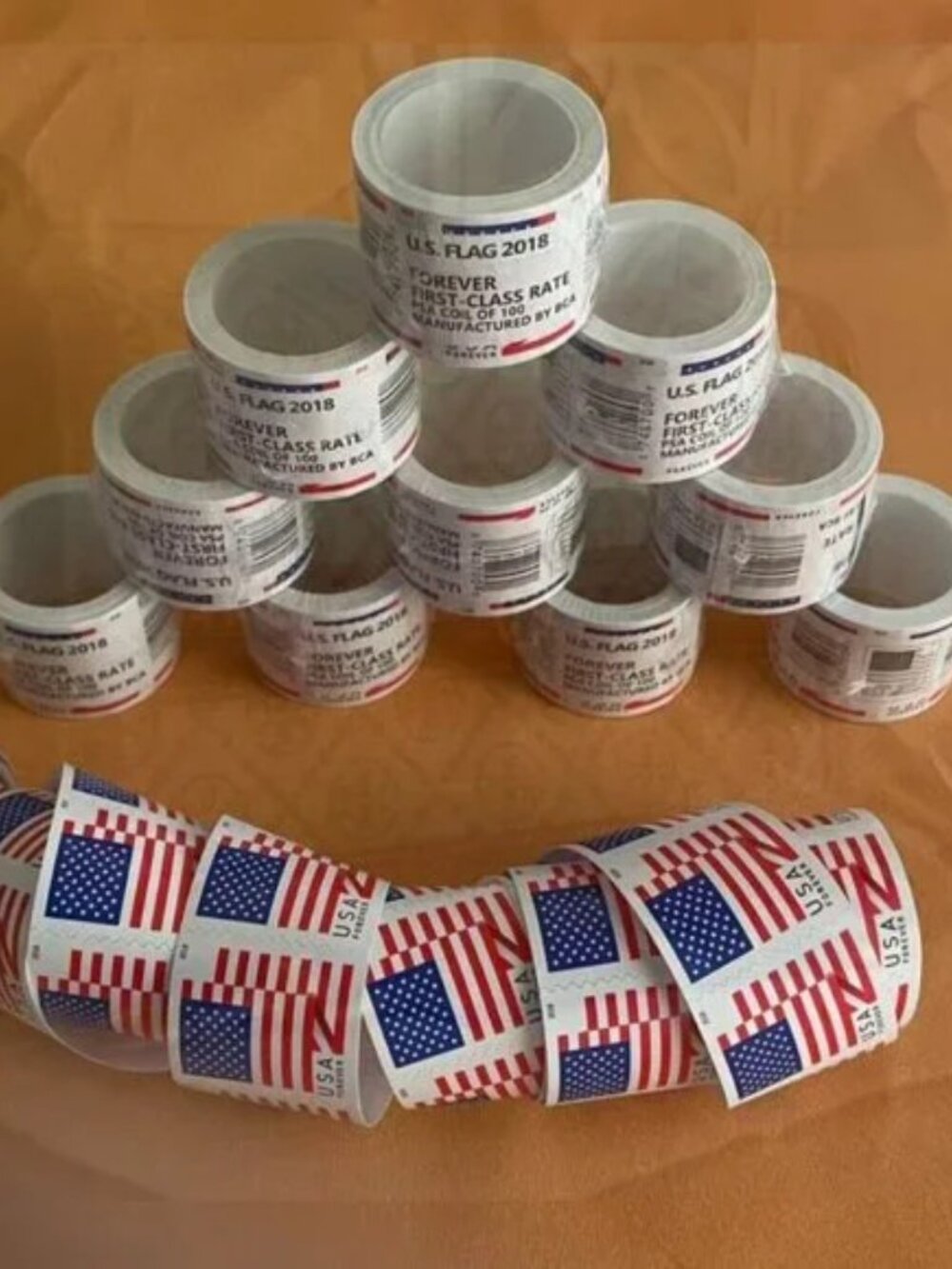 2000 forever stamps of 2023 Mail U.S.A. Flag Postage 🙈